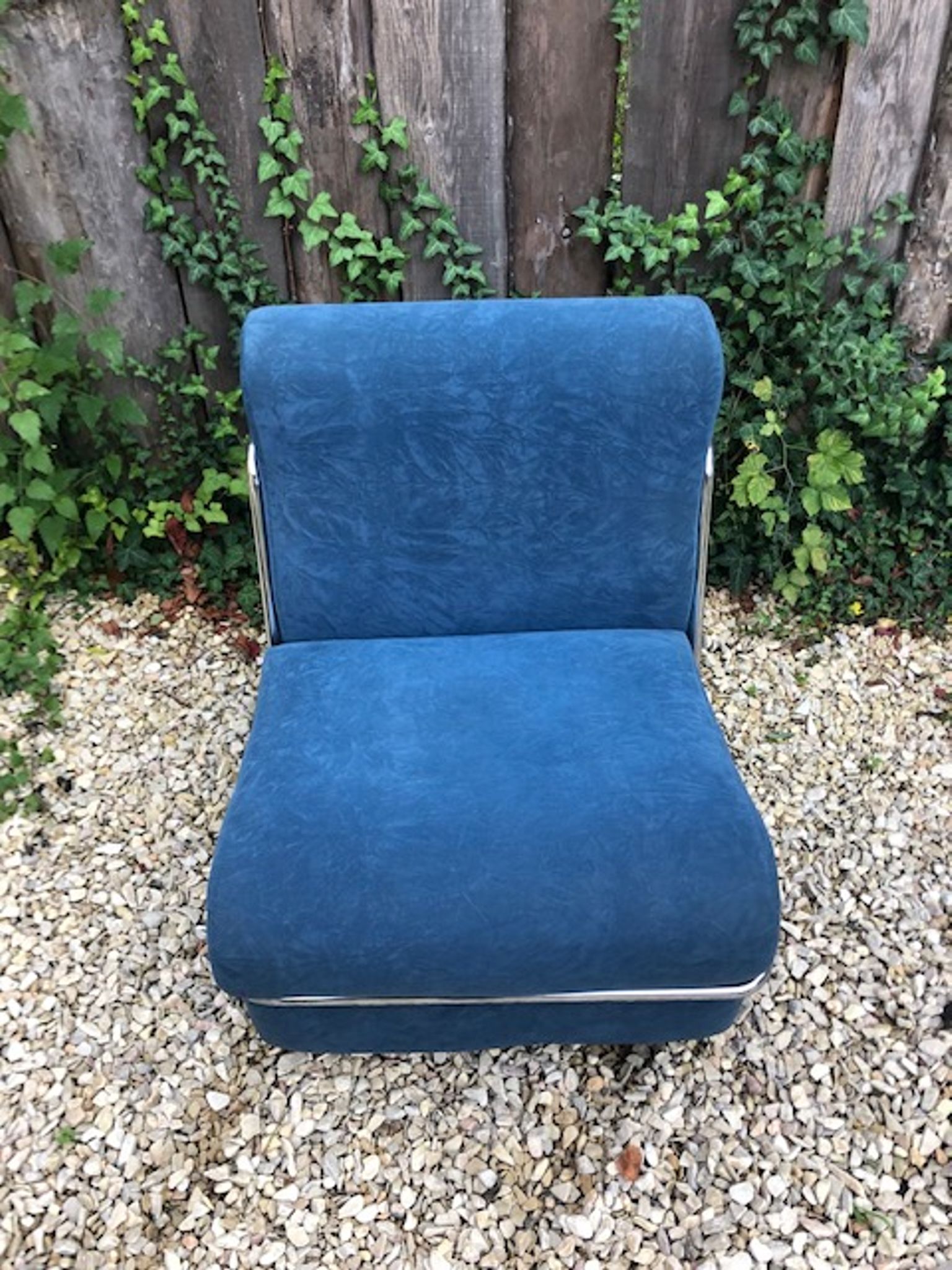 Fauteuil et ottoman années 80