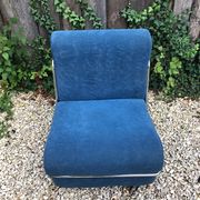 Fauteuil et ottoman années 80