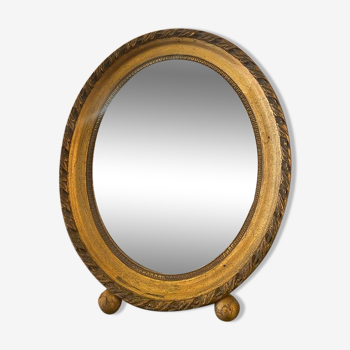 Table mirror in wood and gold stuck, Napoleon III inspiration