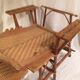Chaise longue  en rotin milieu 20e siècle