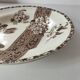 Antique plate with brown floral decoration, Grand dépôt E. Bourgeois