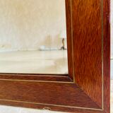 Rectangular mirror beveled ice, wooden frame