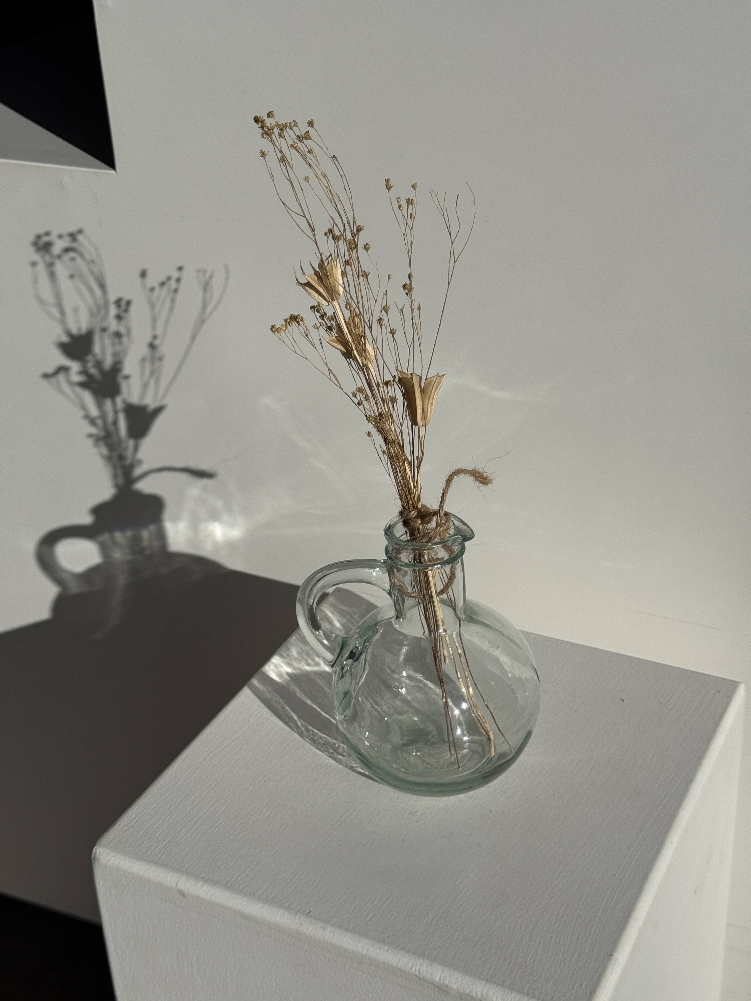 Mini round glass carafe D9 H14.5