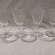 Set of 4 wine or aperitif glasses on semi-crystal stem