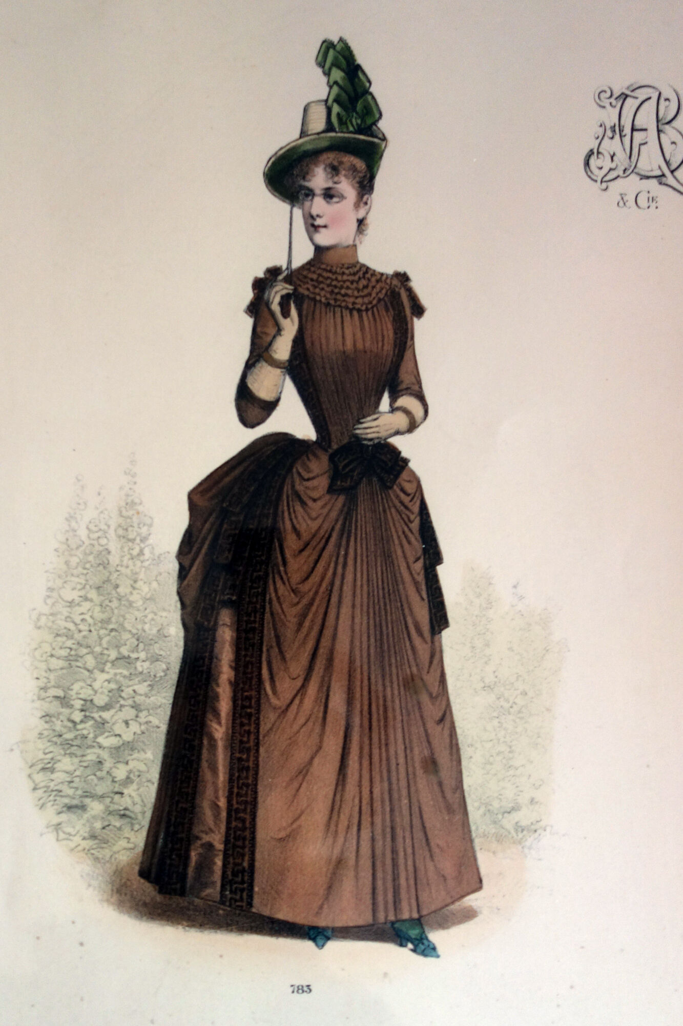 Fashion engraving "Nice" circa 1890