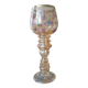 Roemer wine glass in blown enamelled glass, 19th century