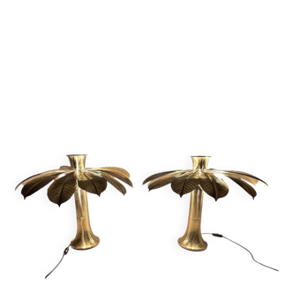 Deux lampes sculpturales/lampes de table de Tommaso Barbi pour Bottega Gadda, années 1970