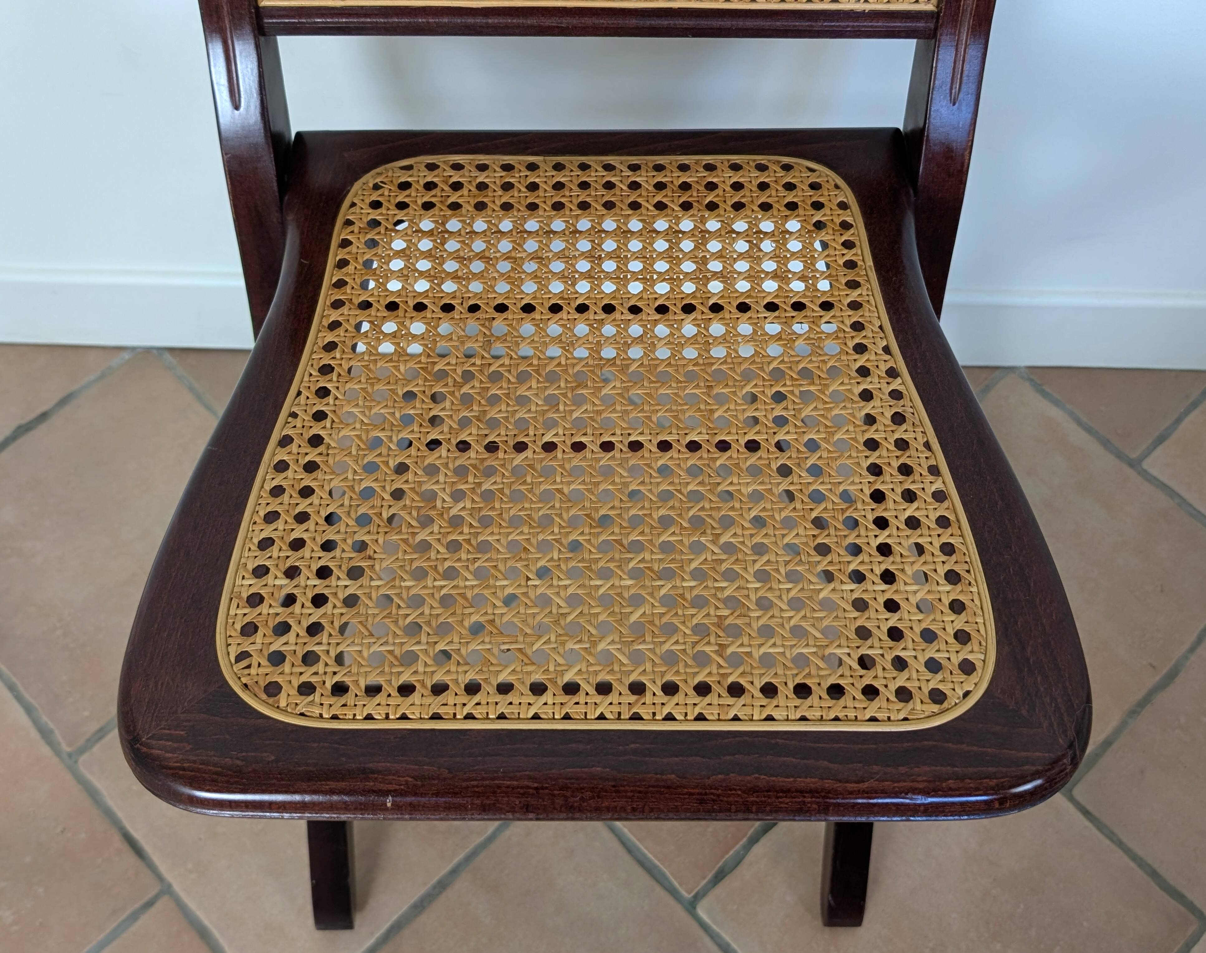 Set of 5 caned chairs