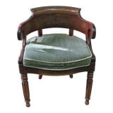 Louis Philippe canned office chair with cushion