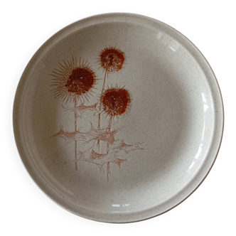 Sarreguemines "Chardons" round stoneware dish