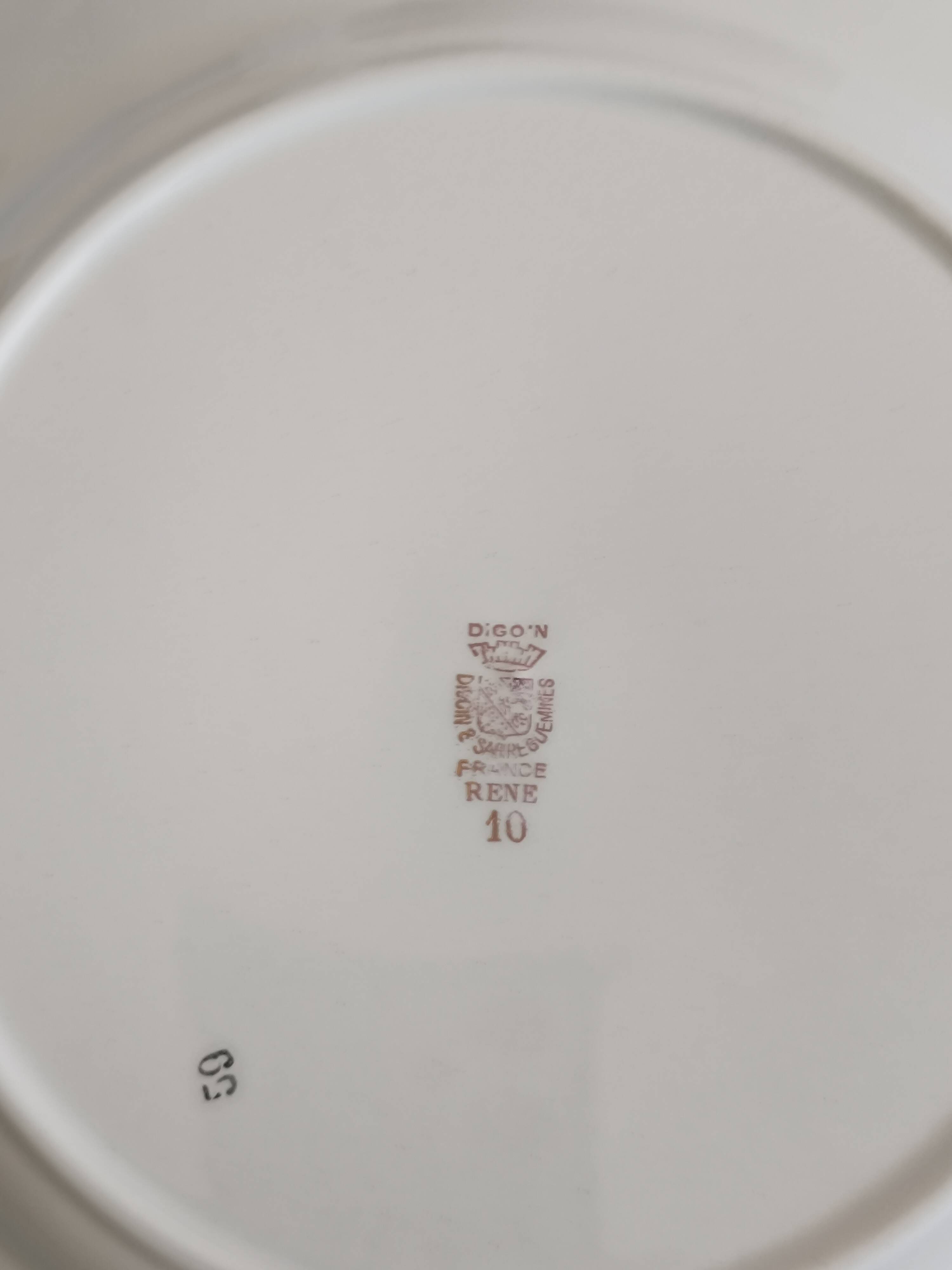Assiettes plates Digoin & Sarreguemines