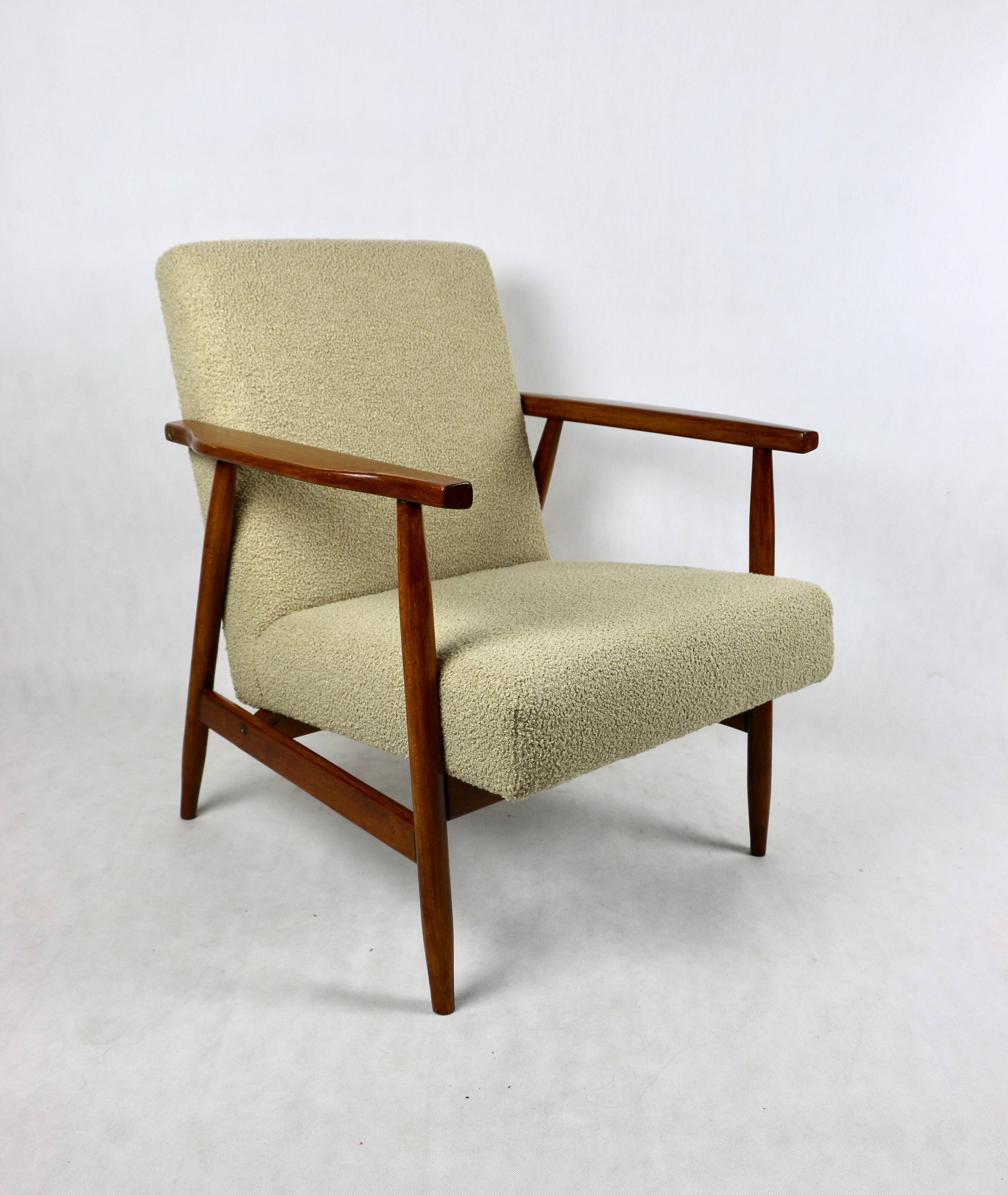 Vintage Beige Easy Boucle Chair, 1970s