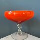 Vintage Murano glass vase, orange/red colour.