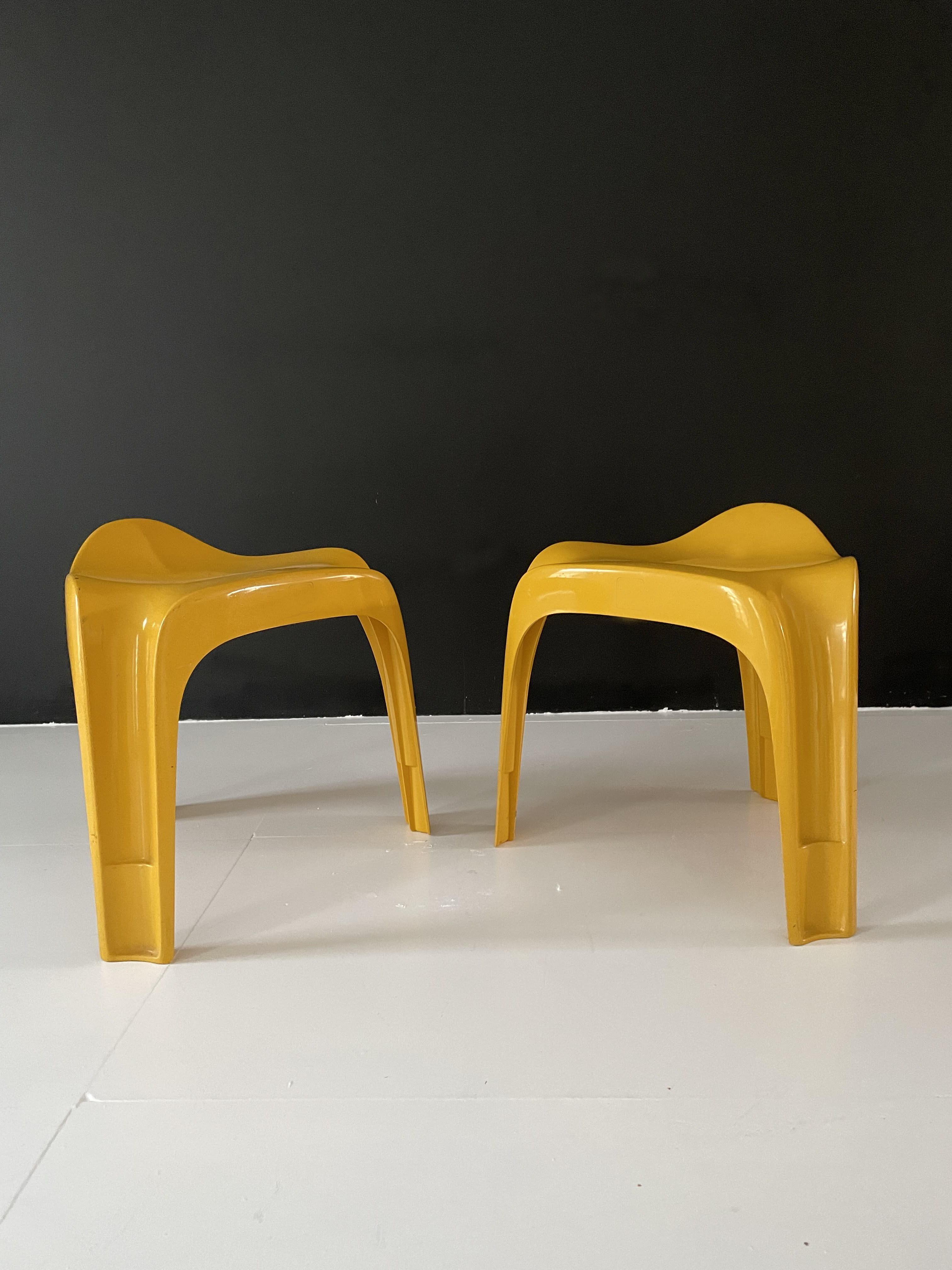 Pair of stools by alexeander begge for casala, 1970