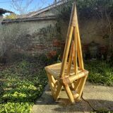 Chaise triangle design 50 en bambou