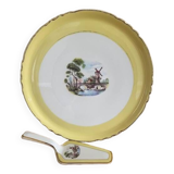 Pie tray and its small earthenware scoop Windmill