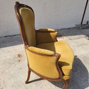 Armchair louis xv mustard walnut of the xix th century n°17