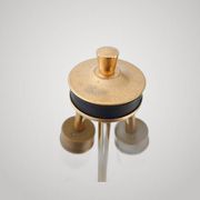 VINTAGE TABLE LAMP 1970 SIGNED SCIOLARI BRONZE & GOLD PLATED 70S YEARS