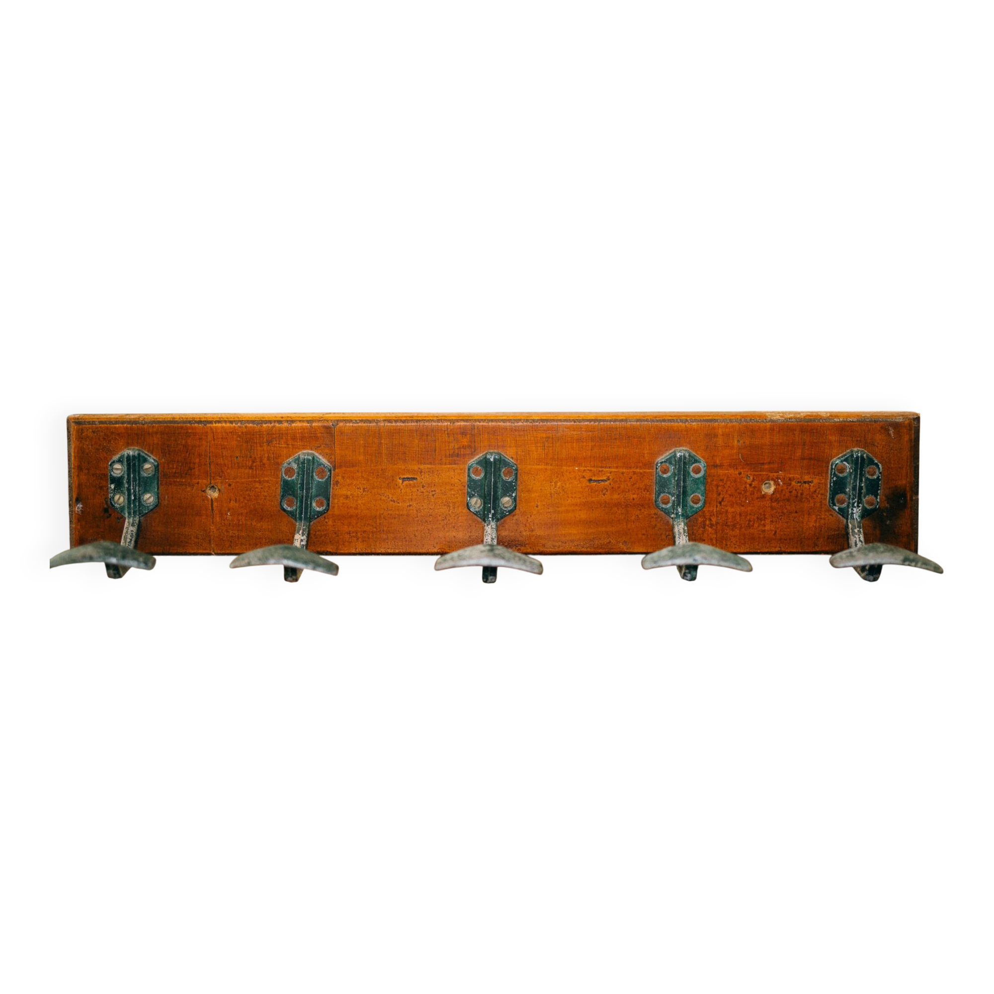 Patère d’école ancien en bois et métal