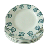 6 flat plates Art Deco Digoin - Sarreguemines
