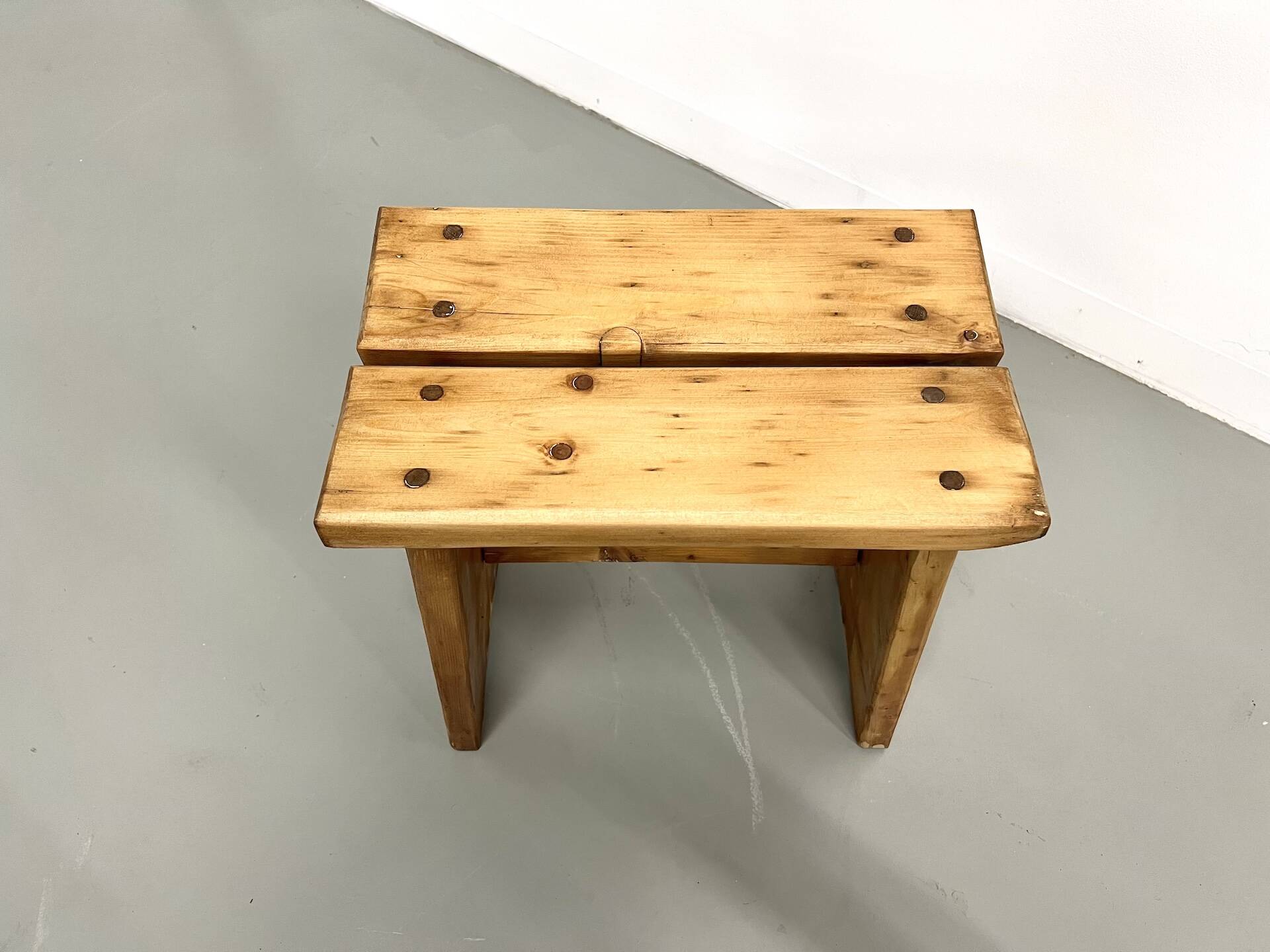 Solid pine stool