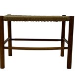 Vintage Stool Danish Papercord Rope small Stool Mid Century