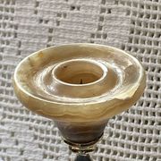 Bougeoir en laiton et onyx