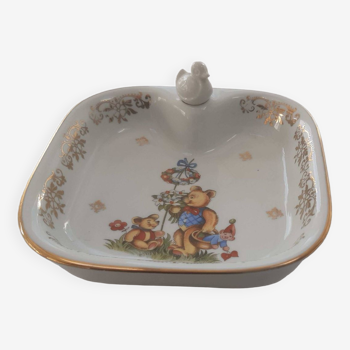 Old heated porridge plate for baby, PARIS 2