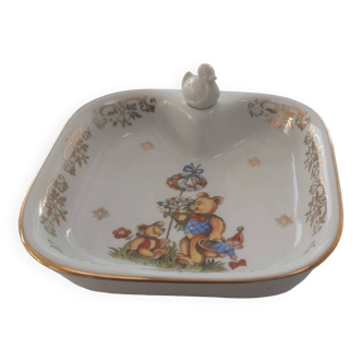 Old heated porridge plate for baby, PARIS 2