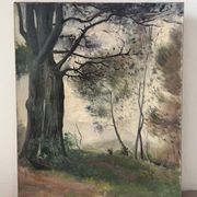 La clairière, huile sur toile “Souvenir de mon frère Pierre 1898”