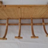 Rattan coat rack
