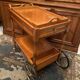 Serving table in blond cherrywood with removable top