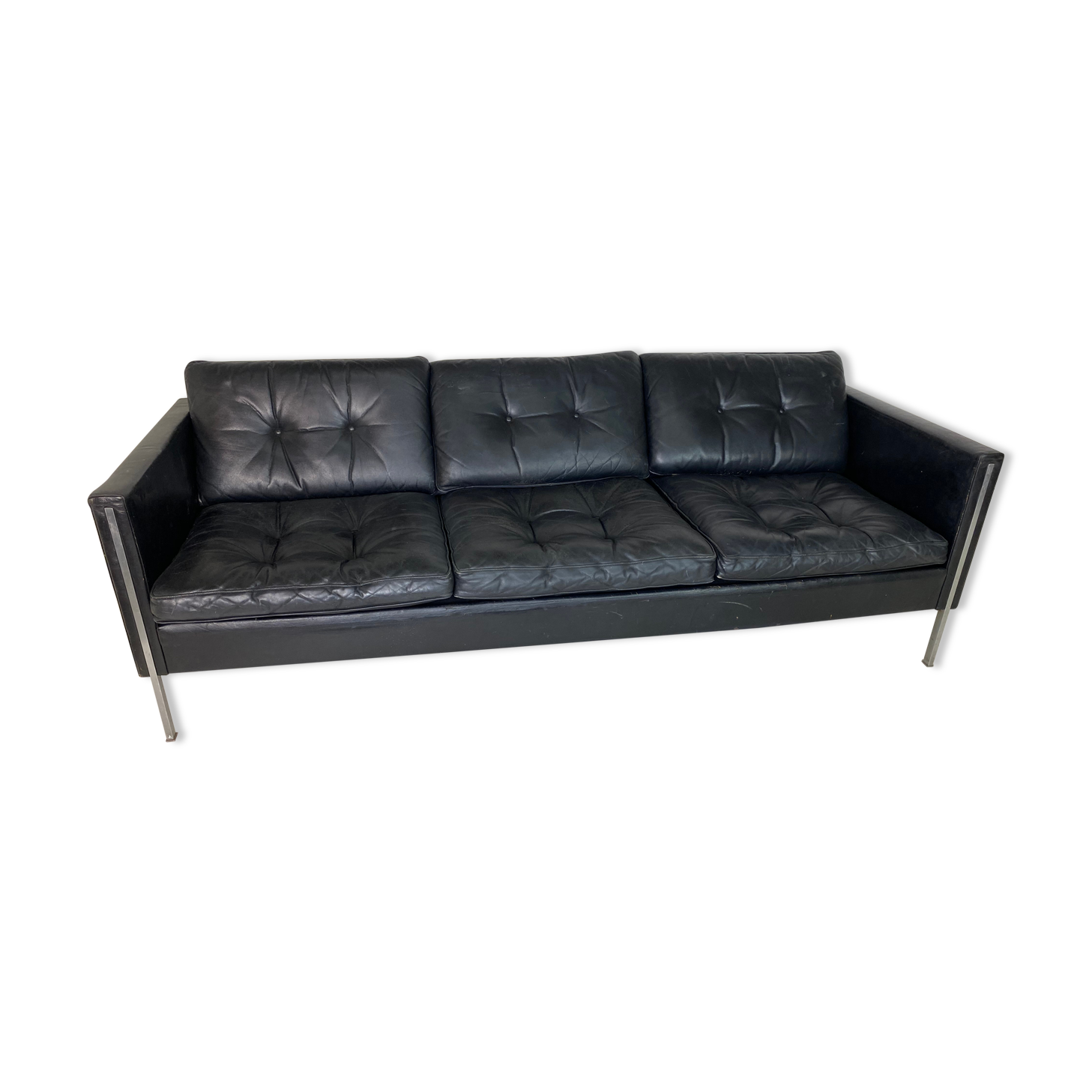 Leather No. 442/3 Sofa by Pierre Paulin for Artifort, 1960s