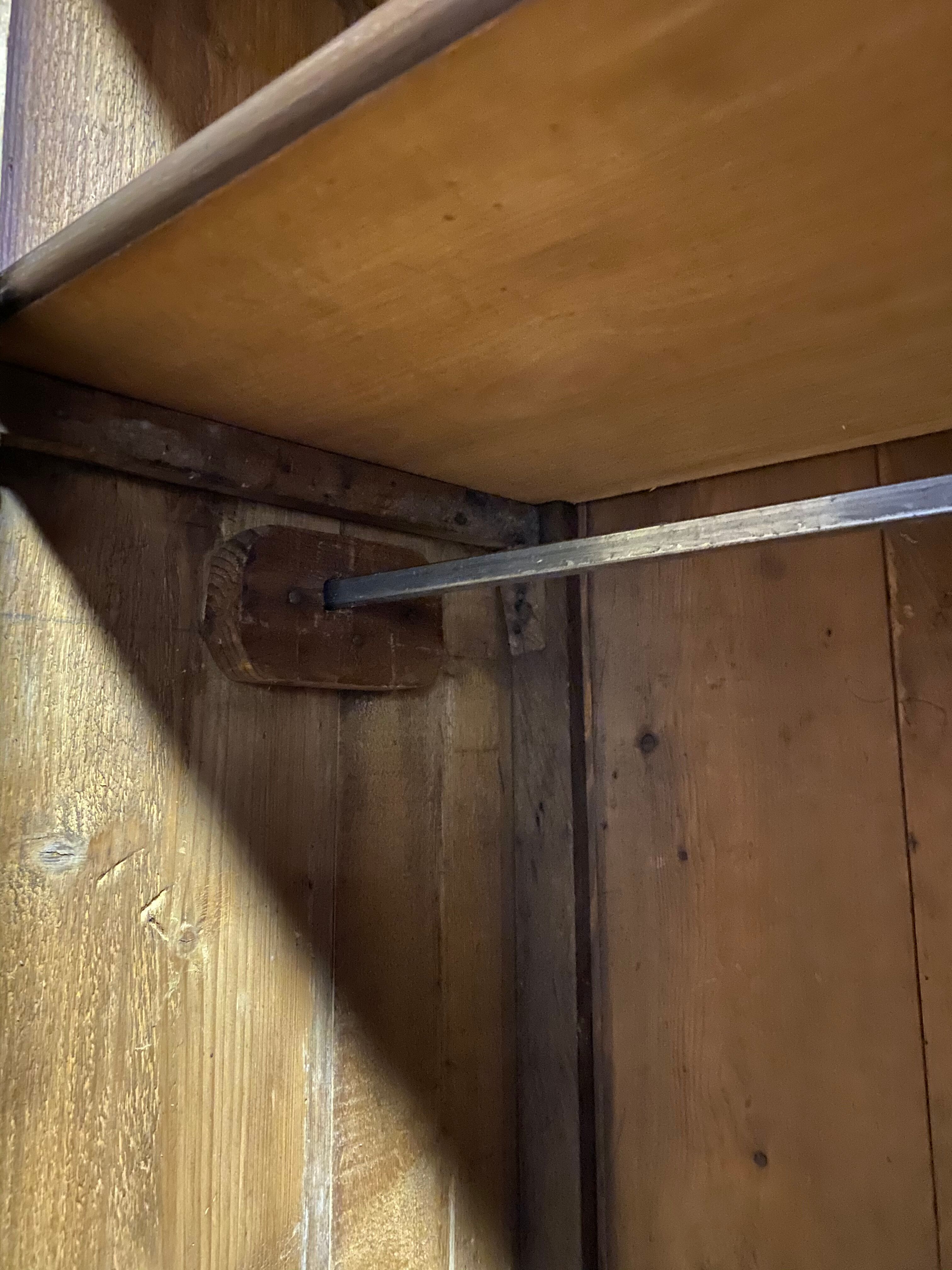 Large old pine cabinet