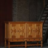 Henning Kjærnulf, enfilade in oak, mid-century Danish, Nyrup Møbelfabrik, 1960s.