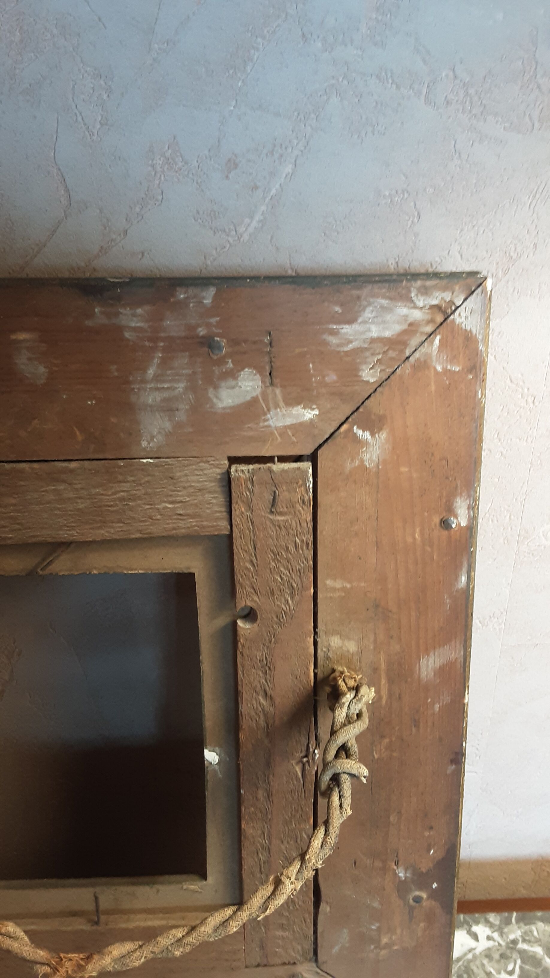 Wood frame and old plaster