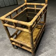 Chariot ou desserte bambou vintage année 1950