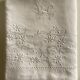 Spring cloth in linen canvas embroidered with daisies 1950