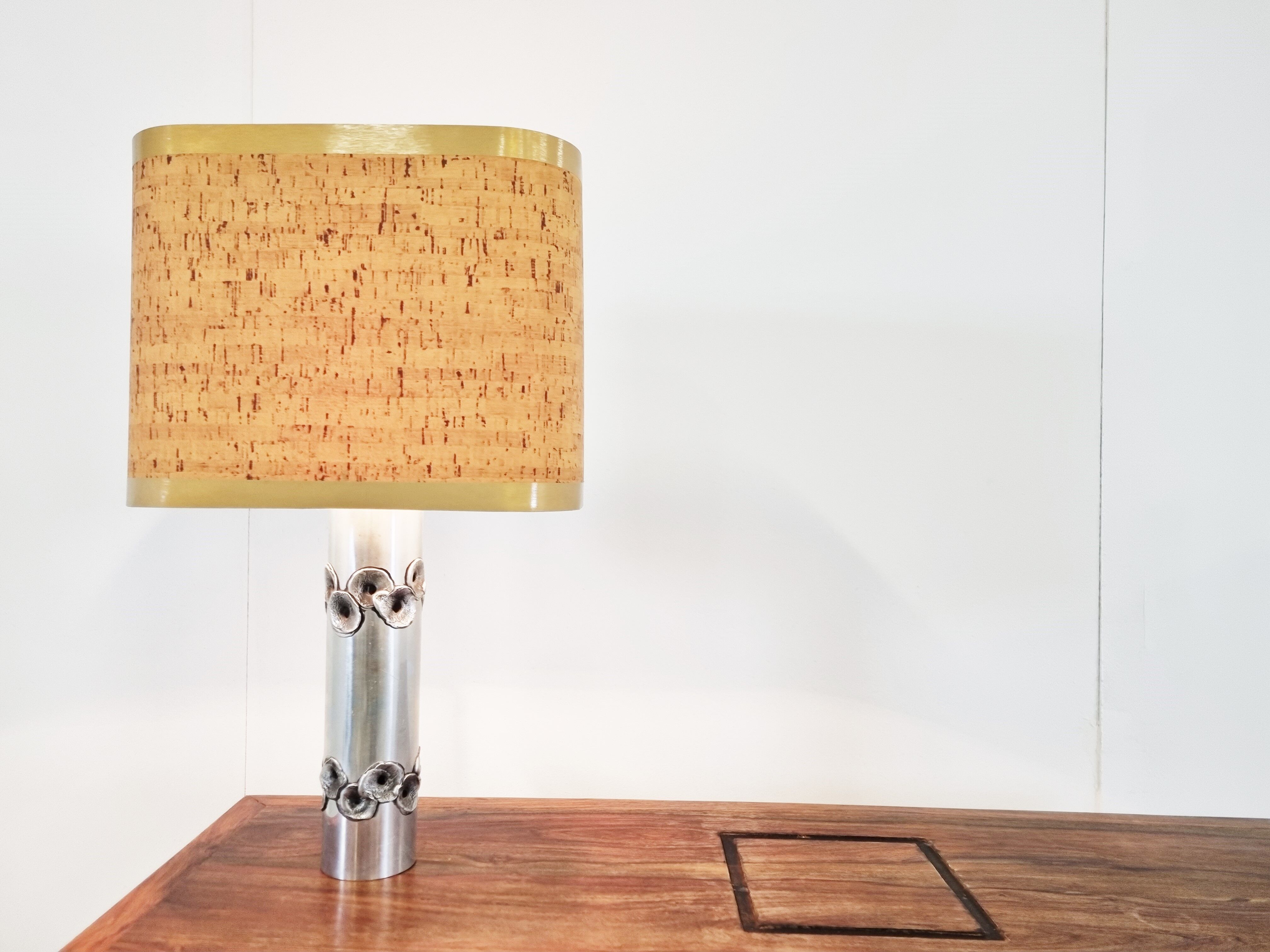 Brutalist Willy Luyckx table lamp, 1970s