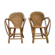 Chestnut armchairs (pair)