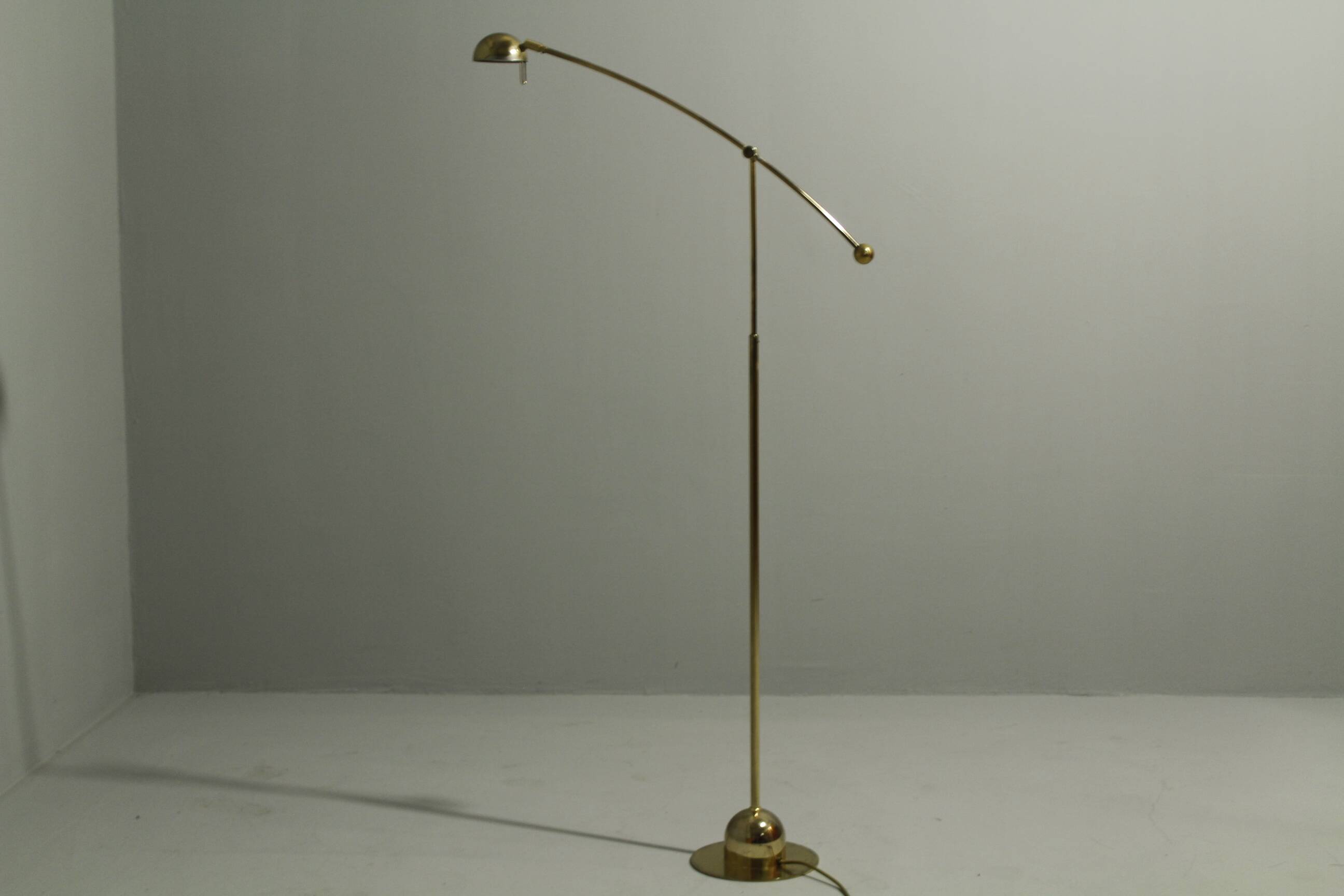 Brass Floor Lamp from Massive, Belgium, 1980s