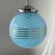 Clichy blue glass globe chandelier 1950 - 1960