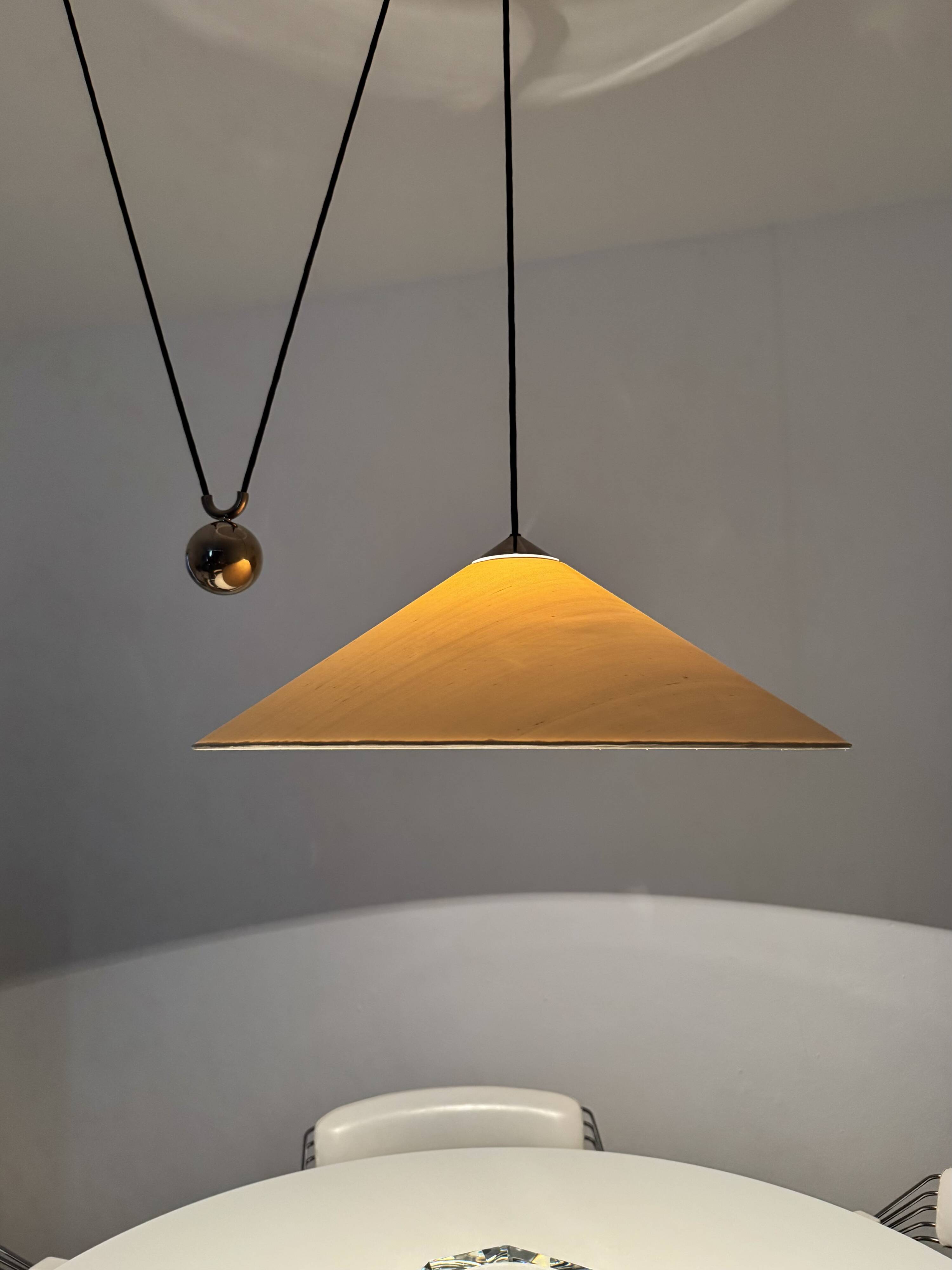 Large Adjustable Pendant Lamp with Counterweight by Florian Schulz
