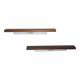 Pair of Danish teak shelves with wall lights, 1960s