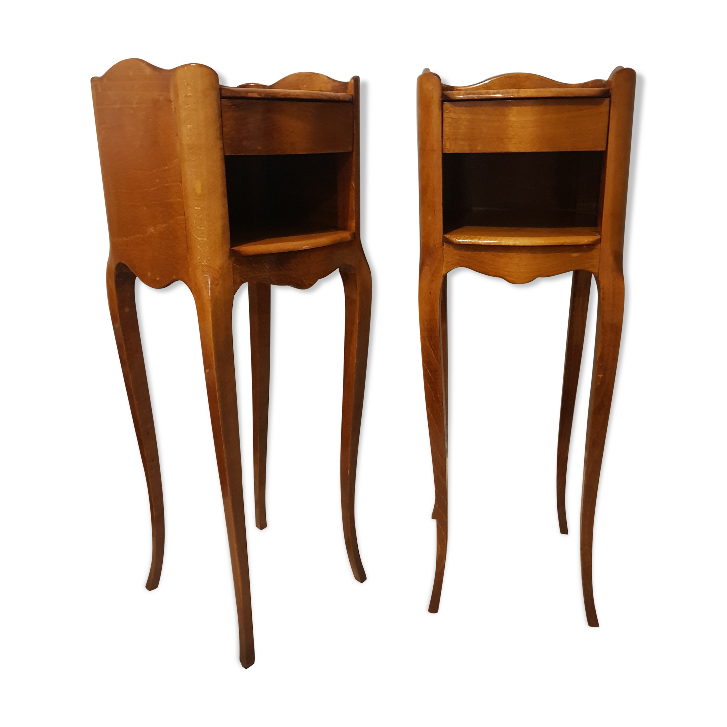 Pair of narrow bedsides Louis XV style