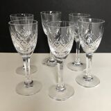 Ensemble de six verres à liqueur en cristal de Lorraine