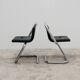 Luigi Bardini Coppia Di Poltroncine Design Anni ‘70 Chrome Tubular