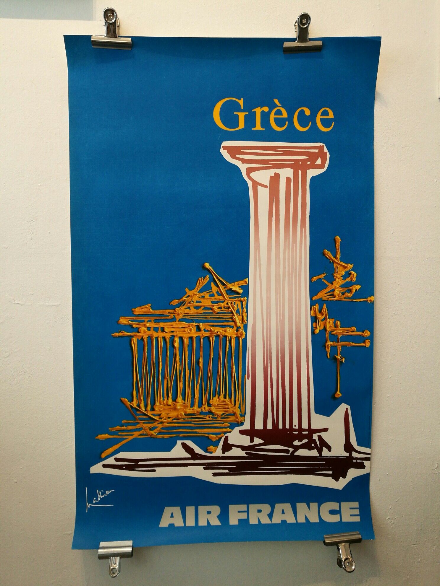 Original poster Air France Circa 1970