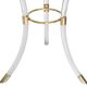 Lucite and gilded brass gueridon Hollywood Regency