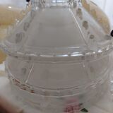 Lot 3 glassware cuts ezan art deco chandelier